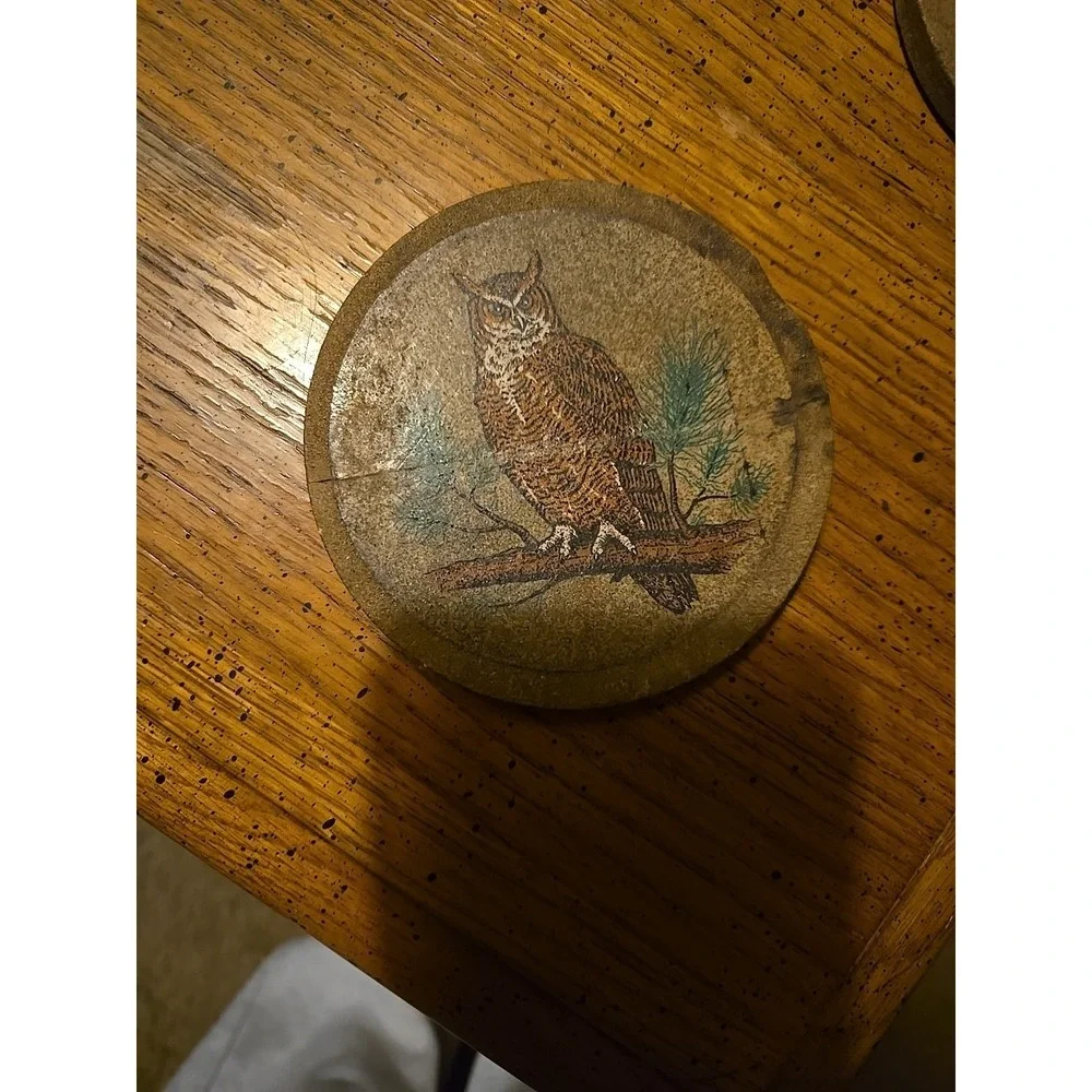Vintage‎ Owl Coaster Set